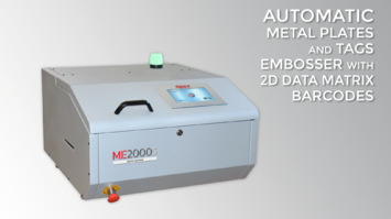 ME2000S DATA MATRIX Automatic metal plates and tags embosser to mark 2D DATA MATRIX barcodes